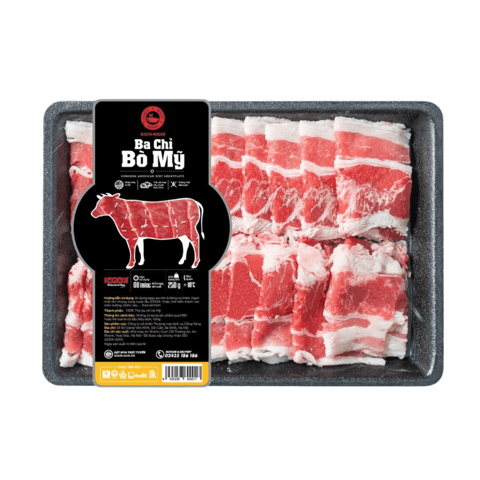 Ba chỉ bò Mỹ bào
